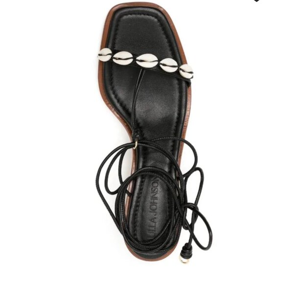 ULLA JOHNSON Nicolette Noir Sandal, Size 38.5 EU 8.5 US - Picture 2 of 10